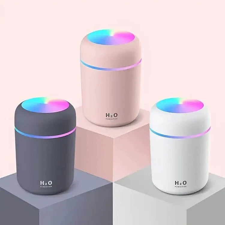 Portable Humidifier - 300ML USB Diffuser for Car, Office & Bedroom