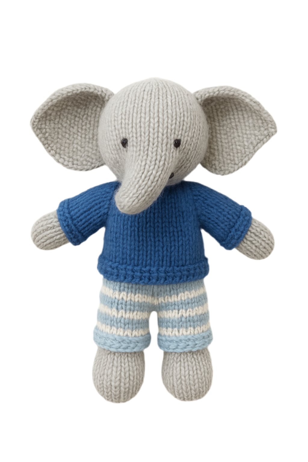 hand-knitted elephant toy