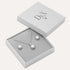 Silver boxed jewellery gift set with necklace and earrings in D&X London packaging