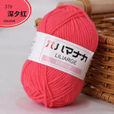 4-ply Milk Cotton Yarn in bright coral pink for baby dolls and crochet projects