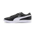 PUMA Womens Low-Top Trainers black and white leather casual sneakers