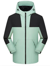 StormGuard Fleece Jacket in green and black with hood, windproof and waterproof outdoor jacket for cold weather