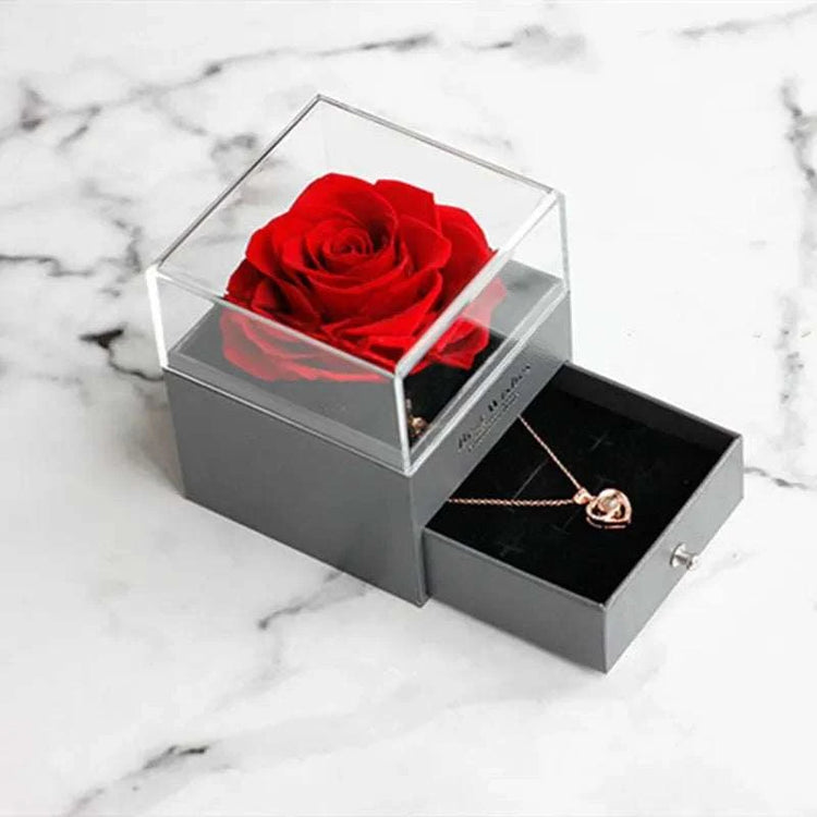 Preserved Flower with Necklace