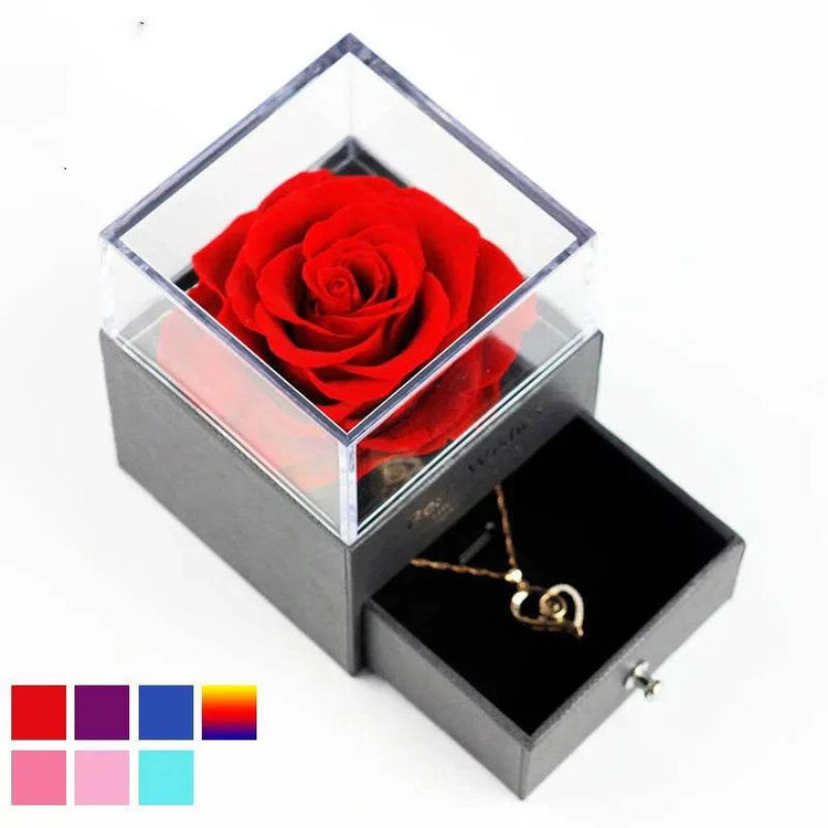 Preserved Flower with Necklace