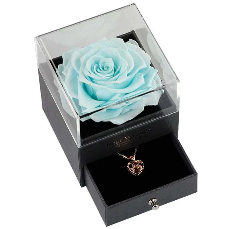 Preserved Flower with Necklace