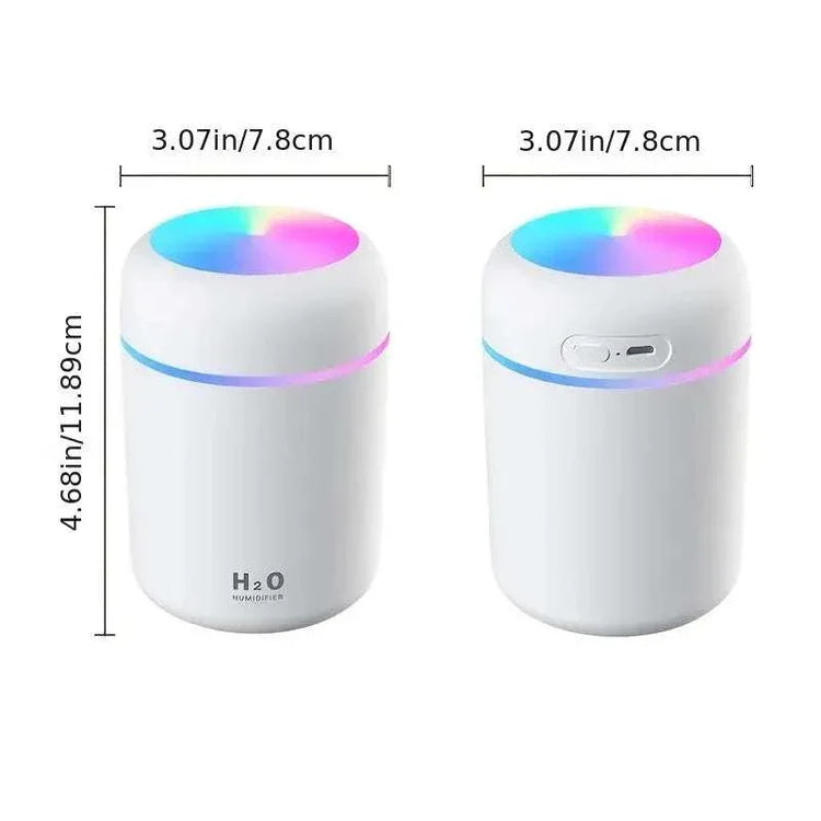 Portable Humidifier - 300ML USB Diffuser for Car, Office & Bedroom