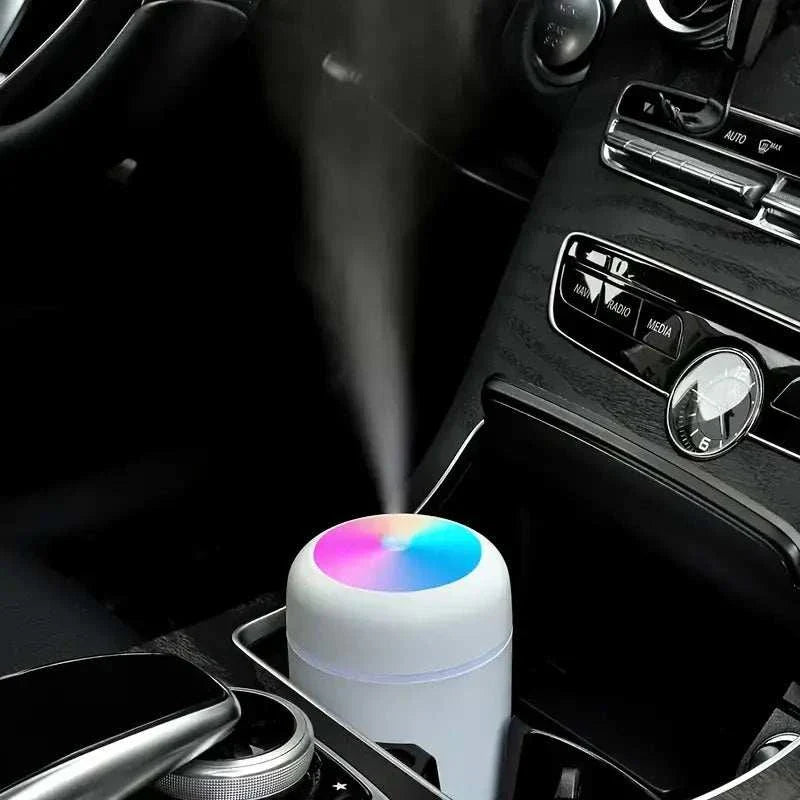Portable Humidifier - 300ML USB Diffuser for Car, Office & Bedroom