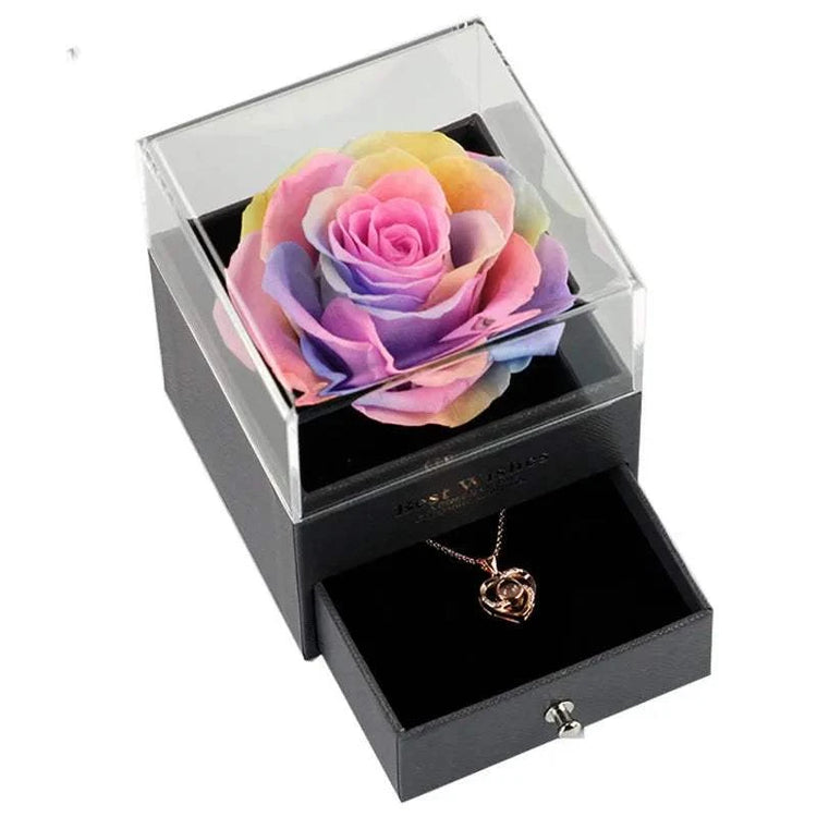 Preserved Flower with Necklace